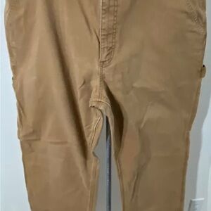 Carhart canvas, carpenter, relax, fit work pants men 42X 30 six pocket brown